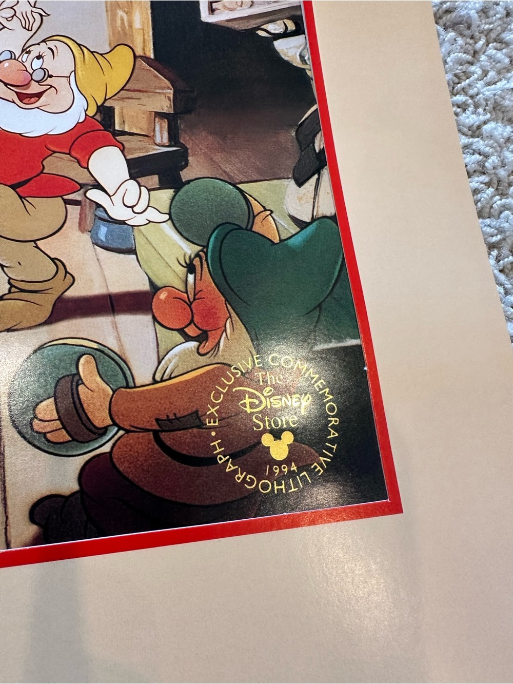 Disney Snow White & Seven Dwarfs Art Print - Green, Red, Brown
